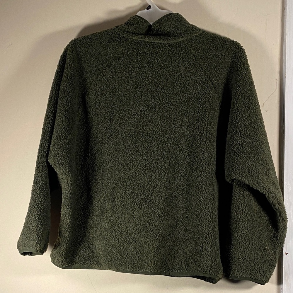 Women's Sherpa Cropped Jacket in Olive Green - Picture 5 of 7